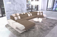 Designsofa Venedig C-Form aus Stoff