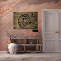 Wandbild Holz Buffel Wandkunst