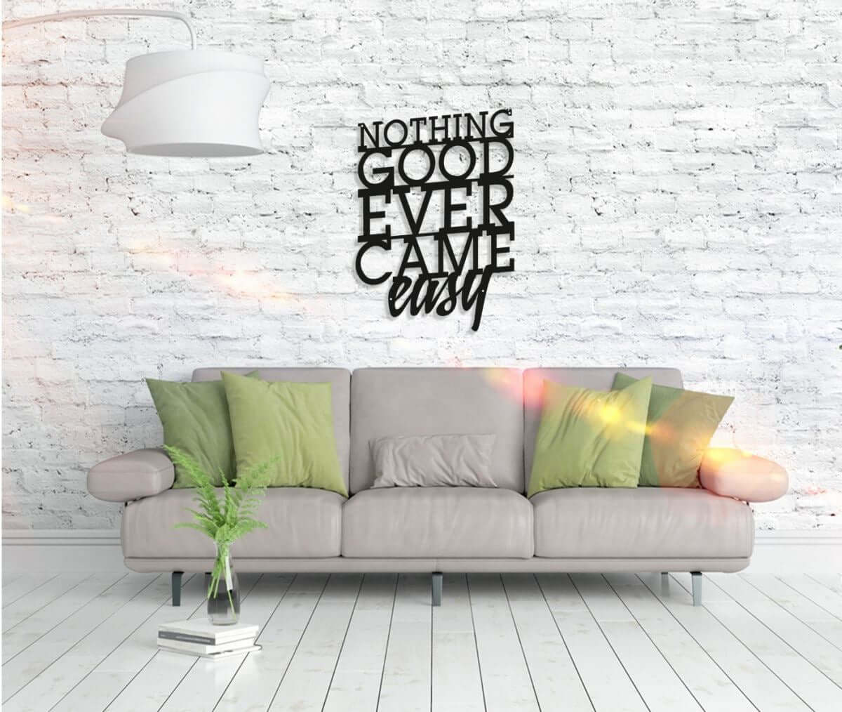 Metall Wandbild "Nothing Good" – Coole Wandkunst für Wohnzimmer