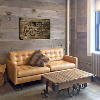 Wandbild Holz Eisbär – Arktisches Design für Wohnzimmer - Bild 2