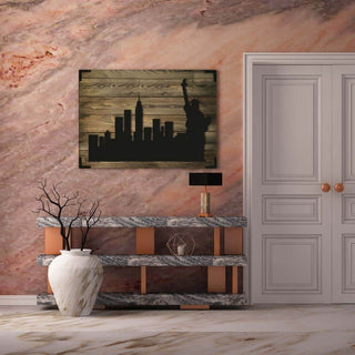 Wandbild Holz New York – Urbanes Design für Wohnzimmer - Bild 1