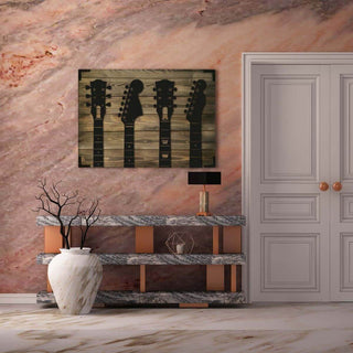 Wandbild Holz Gitarren – Musikdesign für Ihr Zuhause - Bild 1