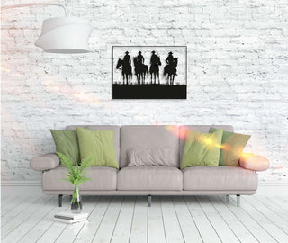 Metall Wandbild "Cowboy" – Wilde Wandkunst für Wohnzimmer