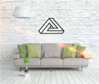 Metall Wandbild "Triangollo" Modern für Wohnzimmer