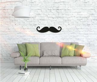 Metall Wandbild "Mustache" – Coole Wandkunst für Wohnzimmer