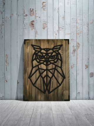 Wandbild Holz Eule – Naturdesign für Ihr Zuhause - Bild 3