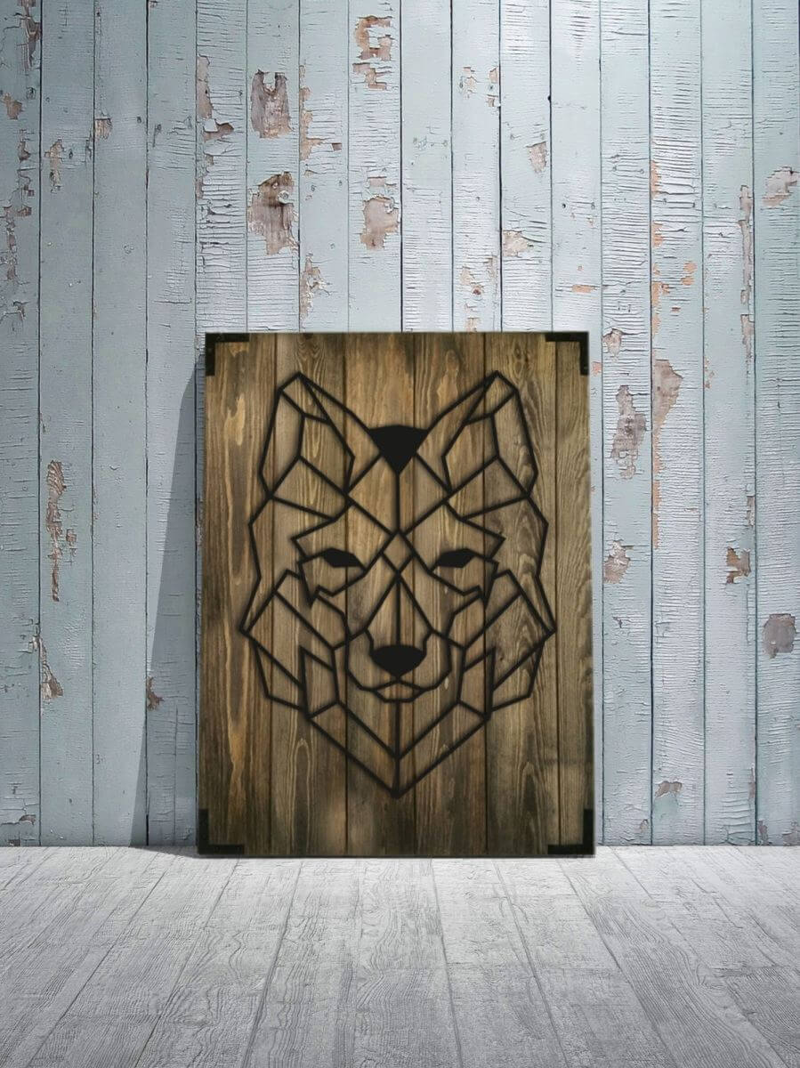 Wandbild Holz Hund – Tierisches Design für Ihr Zuhause - Bild 3