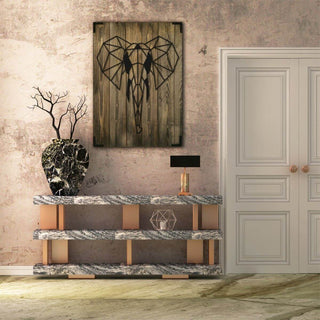 Wandbild Holz Elefant – Exotisches Design für Wohnzimmer - Bild 1