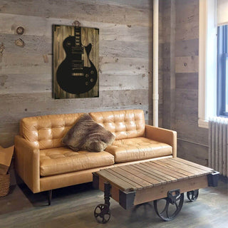 Wandbild Holz E-Gitarre – Musikdesign für Ihr Zuhause - Bild 2