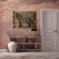 Wandbild Holz Wolf Wilde