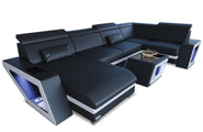 Leder Couch Catania U-Form