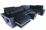Mini Sofa Catania Eleganz U-Form aus Leder