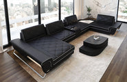 Sofa Ferrara Eleganz U-Form in Leder
