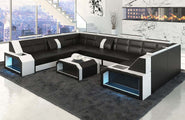 Wohnlandschaft Pesaro U-Form aus Leder