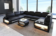 Designsofa Siena U-Form aus Leder