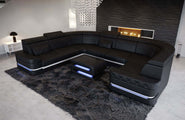 Leder Couch Positano U-Form