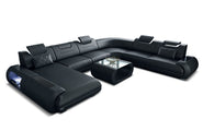 XXL Wohnlandschaft Rimini U-Form aus Leder