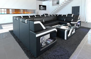 Designsofa Padua U-Form aus Leder