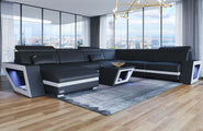 Mini XXL Wohnlandschaft Catania U-Form in Leder