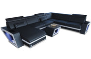 XXL Wohnlandschaft Catania U-Form in Leder