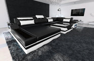Mini Sofa Mezzo U-Form in Leder